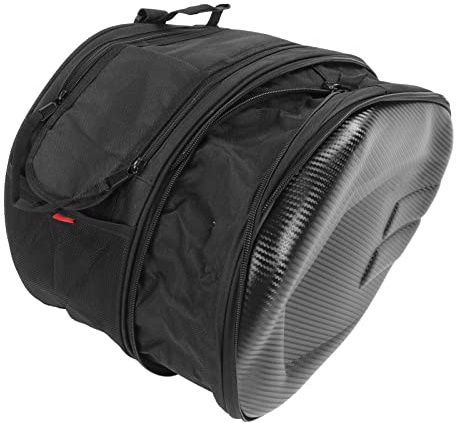 Bolsas Laterales Traseras para Motocicleta, Alforjas Impermeables para Motocicleta, Estructura Estable, Gran Capacidad para Motocicletas (Estilo de Fibra de Carbono)