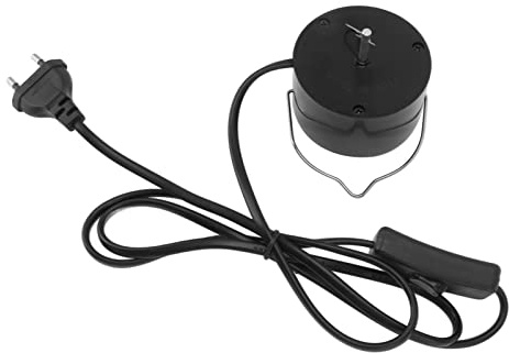 Fdit Motor Móvil de Funcionamiento Eléctrico, Interruptor de Plástico con Enchufe de un Botón, Motor de Pantalla Colgante Eléctrico para Campanillas de Viento (Enchufe de la UE 220V)