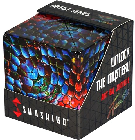 SHASHIBO Vormveranderende Kubus - Bekroonde, Gepatenteerde Friemelkubus met 36 Zeldzame-aardemagneten - Transform in Meer dan 100 Vormen (Chameleon)
