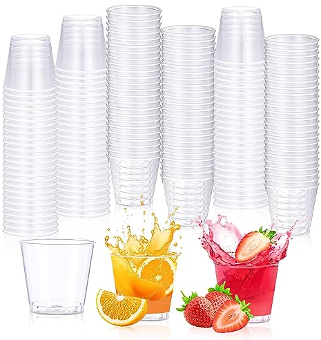 RYAN 200 Piezas Vasos Chupito Plastico 30ml Vasos Plastico Duro Vasitos Aperitivos Transparente Reutilizable para Fiestas Cumpleaños Picnic Barbacoa Eventos
