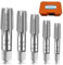 5-Piece BSP Pipe Tap Set, 1/8, 1/4, 3/8, 1/2, 3/4 ¾” BSP Tap Set Carbon Steel Hand Threading Plumbing Tap Set for Accurate Threads, Assorted Plumbers Mechanics DIY Thread Cutting Tools
