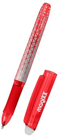 Online magiXX radierbarer Tintenroller Rot I Gelschreiber rot I radierbare Gel-Mine, medium, austauschbar I Tintenroller mit thermosensitiver Tinte I Radierstift, radierbarer Kugelschreiber