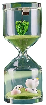 Sablier, sablier, sablier 5/15/30/60 minutes, horloge de sable for enfants, ornement for la maison, le bureau, l'école et l'éducation (couleur : cochon, taille : 30 minutes) (couleur : vache, taille :