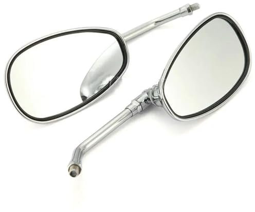 Motorradspiegel EIN Paar Chrom-Motorrad-Rückspiegel 10 Mm Für Shadow Spirit Für VT750 VT1100 VTX1300 VTX1800 Steed VLX 400 600 Magna VF250 Rückspiegel Seitenspiegel(B)