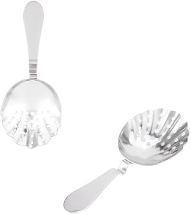 Passoire à cocktail pour boissons, 2 pièces en acier inoxydable, shaker à cocktail, passoire Hawthorne, cuillère à glace festonnée, filtre pour cuisine
