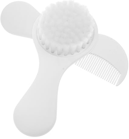 SHOWERORO 2pcs Newborn Hair Brush Set Soft Bristles Comb Massage Scalp Bath Brush Grooming Kit for Boy Girl Toddlers