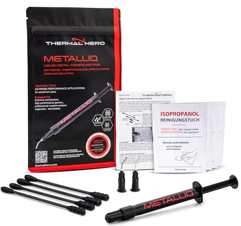 THERMAL HERO METALLIQ (5 g) Composé de métal Liquide pour Applications extrêmes, Refroidissement du processeur, Consoles de Jeux d'overclocking extrême, Xbox PS4, PS5, Jeu avec
