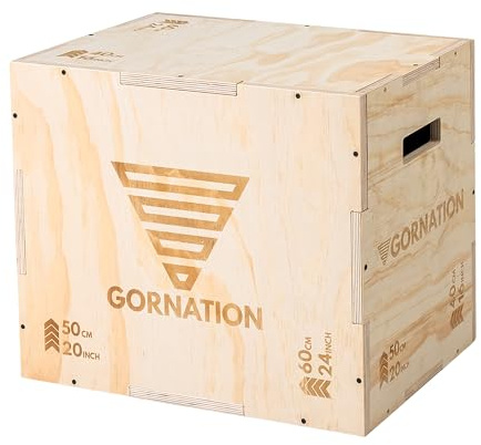 GORNATION Plyo Box in Legno 3 in 1 – Scatola Pliometrica per Salti, Crossfit e Home Gym, Box Jump per Allenamento Funzionale e Fitness, Compatto per Casa o Studio