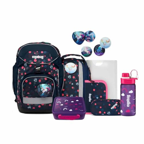 ergobag Pack Schulrucksack Set 8tlg. inkl. Lunchset (PhantBärsiewelt Reflex Glow)