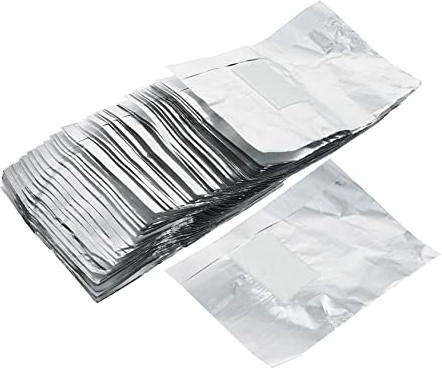 VALICLUD 200 Pezzi Cartine in Alluminio per Rimozione Smalto Semipermanente Buona Assorbimento, Usa e Getta, per Manicure Professionale