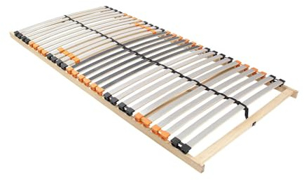 Mister Sandman Sommier à Lattes 90 x 200 cm avec réglage de la fermeté – 7 Zones de Soutien – 28 Lattes en Bois de Bouleau – Cadre Robuste et Durable – Qualité Allemande certifiée LGA