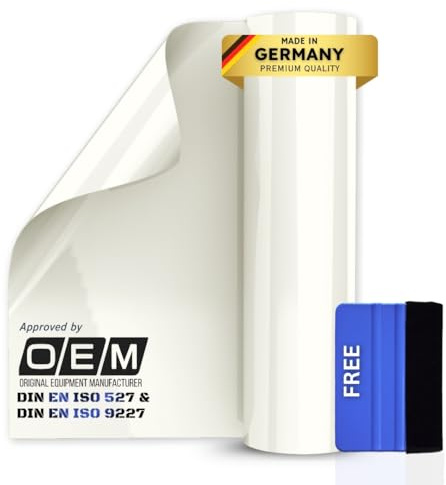 SOLNIT Pellicola Protettiva per Vernice, DIN EN ISO 527, Resistente ai Raggi UV, per Auto, Moto, Bicicletta, Prodotta con O Rafol Stone Guard (Trasparente Lucido, 12 cm x 152 cm)