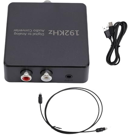 Yosoo Health Gear DAC Digital SPDIF Coaxial Optical Convert to L/R, 3.5mm Jack Audio Adapter Analog Converter AV Interface Left Right for HD Home Cinema Systems Stereo TV Speaker