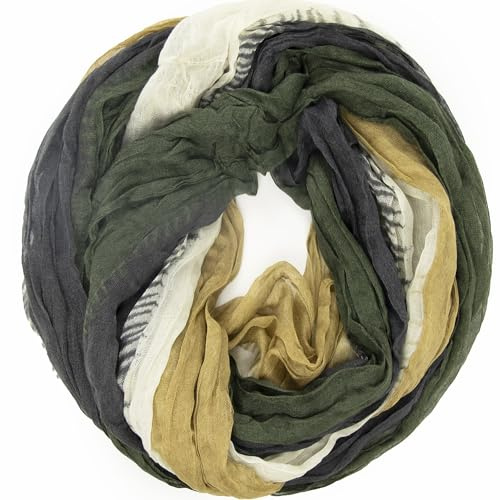 Gloop Damen Schal leichter Loop schal Schlauchschal Tuch mit Farbverlauf | Viele Farben Halstuch Tuch weich und angenehm auf der Haut