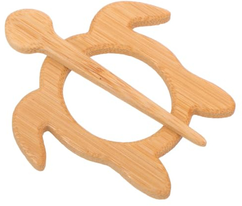 TEMPNAP Broche Pull en Bois Tortue Vintage, Épingle Décorative Finition Soignée, Ne Déchire Pas le Pull ni L'écharpe, pour Anniversaires et Fêtes