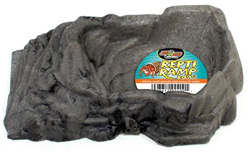 Zoo Med RRB-9 Repti Ramp Bowl, S Wassernapf mit Einstiegshilfe für kleine Reptilien und Amphibien [Farbig Sortiert]