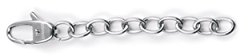 JEWELS BY LEONARDO Damen Herren Verlängerungskettchen 5 cm Edelstahl/silberfarben Karabinerverschluss 040662