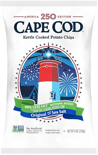 Cape Cod Kettle Cooked Potato Chips 40% Less Fat - Original 8oz