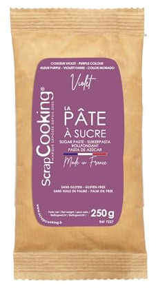 SCRAP COOKING Pâte à Sucre Violet 250 g 1 Unité