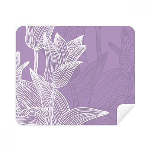 DIYthinker Blume Pflanze Tulpe Illustration Telefon Bildschirmreiniger Gläser Reinigungstuch 2Pcs Suede Fabric