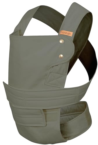 marsupi Classic - Mochila portabebés para recién nacidos y bebés de hasta 15 kg, algodón orgánico, versión 2.0 (S/M, olive)