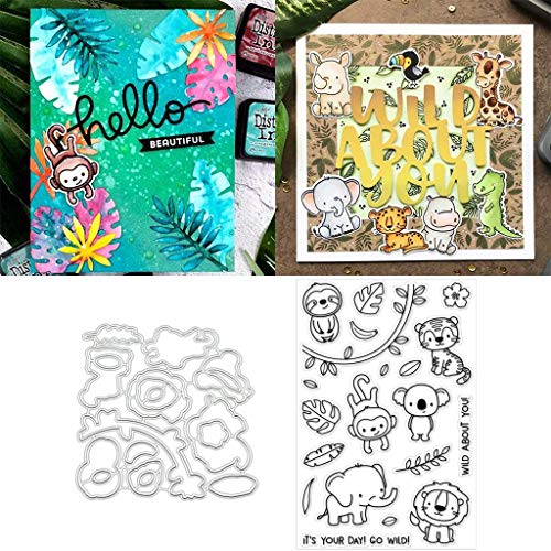 1 Satz Tier-Set DIY Stanzschablonen Und Stempel Scrapbooking Stanzmaschine Schablonen Stanzformen Für Andere Embossing Machine