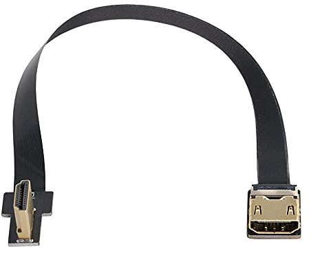 Xiwai CYFPV Cavo piatto HDMI ad angolo retto di 90 gradi da maschio a femmina FPC per fotografia aerea HDTV multicopter (0,2 m)