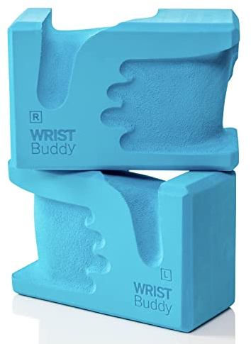 Handledskompis YOGA-block 2-pack | Minskar kompression, maximerar komfort, greppstyrka och stödblockstillbehör EVA-skum set kit fantastiska presenter, blågrön, 25 x 15 cm (WB-version-Stnd007)