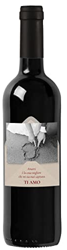 Idea regalo Vino Rosso Toscana IGT, bottiglia personalizzata esclusiva e originale per San Valentino, bomboniere, anniversario di fidanzamento e di matrimonio (0,75L, Lettera con foto e dedica)