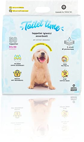 Animal House - Saugfähige Hygienematten - hohe Absorption - Staubfrei - Gerüche - Schützt das Haus - (60 x 90 cm, 50)