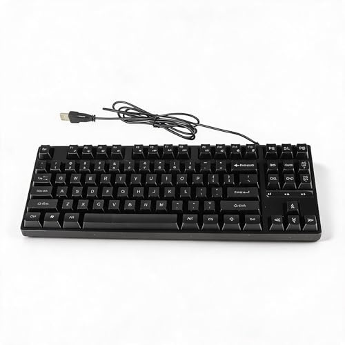 Bewinner Mechanical Gaming Keyboard, 87 Keys Compact Computer Keyboard, Ergonomic USB Wired Gaming Keyboard, Backlit Keyboard for Desktop Laptop PC