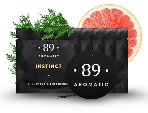 Aromatic • 89 • Deodorante per auto – Profumo per auto & albero profumato con pompelmo, cedro, pepe – Biglietti profumati per auto e profumo per auto, profumo di lunga durata, rimozione degli odori