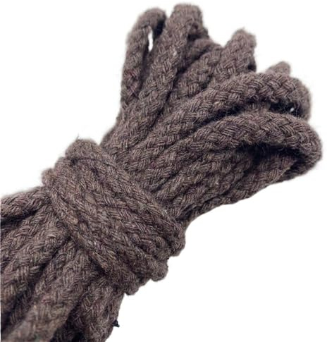 Gartenseil 5 Yards/Lot 6mm Baumwolle Seil Dekorative Twisted Geflochtene Schnur Seil for Handgemachte Heimtextilien Dekoration Garten Kordel (Color : 13)
