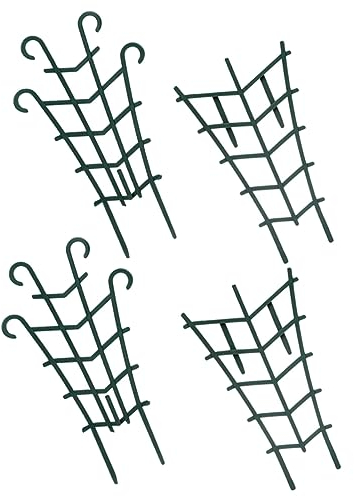 pflanzenständerYardwe 4 Stück Pflanzenstützstab Blumenspalier Gartenspalier Stützkäfig für Hortensien Stützgitter für Weinreben Weinpflanzenspalier Gartenbedarf Kunststoff Schwer Kleiner Blu