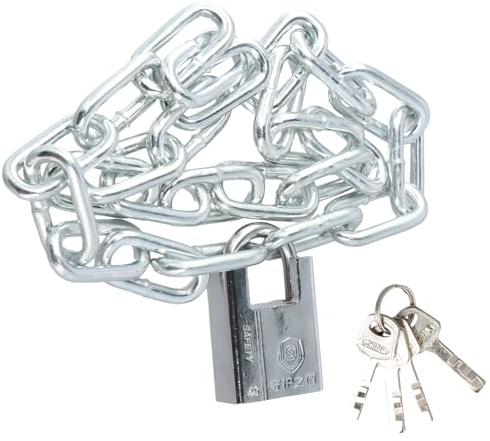 Lucchetto Catena per Biciclette, 80 cm Catena di Sicurezza con Lucchetto Antifurto, Kit di Blocco per Bicicletta, Moto, Cancelli e Recinzioni, Resistente e Durevole, Ideale per Ciclismo e Tempo Libero