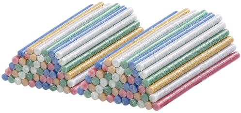 AGT Schmelzkleber: 100 Klebesticks für Heißklebepistolen, 11 x 200 mm, bunt glitzernd (Heißklebepatrone, Hot-Stick, Silikon)