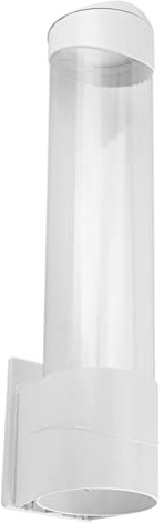 Ausla Distributeur de Gobelets en Papier Support en Plastique 7.5cm 50 Tasses Récipient Pratique avec Panneau à Vis pour la Maison et le Bureau