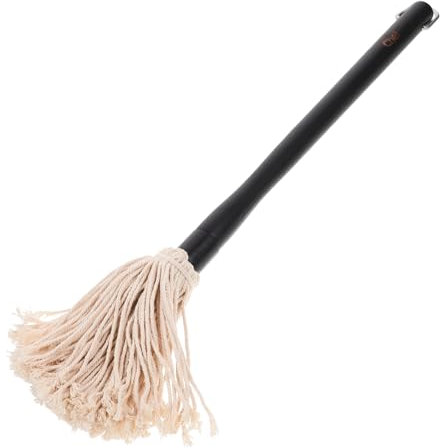 MERRYHAPY Bbq Sauce Pinsel Für Grillen Und Kochen Großer Öl Pinsel Mit Langem Schwarzem Holzgriff Reiner Baumwoll Mopp Zum Bestreichen Von Fleisch Und Gemüse
