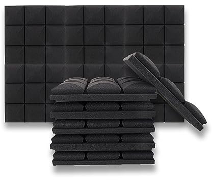 12 Pack Acoustic Foam Panels Soundproofing Padding Wedge Panels for Wall Decoration Recording Studios Bedrooms Offices 1.9x12x12 inch