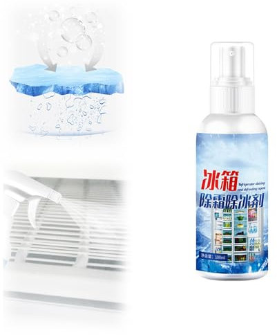 Charm-cart Fridge Freezer Defrosting Spray,Modamissy Refrigerator Defrost Spray for Freezer,Deice Spray for Car Windshield,Powerful Cleaner Ice Layer Remover Frost Prevention (1, 100ML)