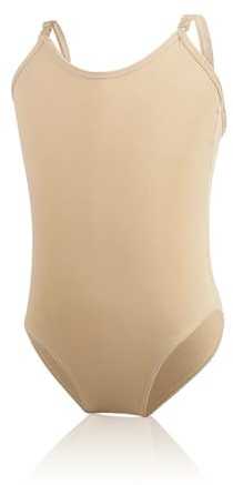Fadbudss Ballet Leotard for Girls, Gymnastics Leotards Nude Camisole Seamless Undergarment Dancewear Costume with Adjustable Straps Invisible Shoulder Straps for Dance Athletic