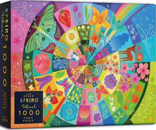 Elena Essex 1 000 bitar pussel för vuxna – fjäderhjul, pussel för vuxna 1 000, vuxen 1 000 bitar, coolt vår- och sommarblompussel, storlek 70 x 50 cm