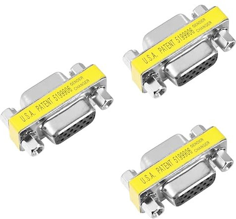 Gadpiparty 3 Sätze Vga-adapter Vga-buchse-adapter Vga-buchse Auf Buchse-adapter Vga-koppler Kupfer Yellow 10 Stück * 3