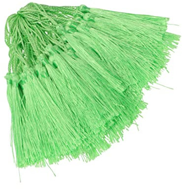Operitacx 100St Handy-Anhänger Quasten basteln Kerzenherstellungsset Bastelzubehör Kit zur Herstellung von Abzeichen lustiges Lesezeichen wohnraumdeko totebags Fan-Anhänger DIY zubehör Green