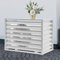 KEJIAWU Cubierta de Aire Acondicionado Exterior Aluminio, Valla for Aire Acondicionado, Equipamiento de Piscina y Contenedores de Basura Exteriores(White,1.5P:100X50X70)