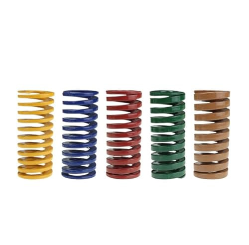 Ressort de Compression Ressort d'estampage en spirale, ressort de Compression de bobine, ressort comprimé, libération de pression, moule à ressort en acier OD20mm ID10mm 1 pièce(20 x 10 x 60mm,Yellow)