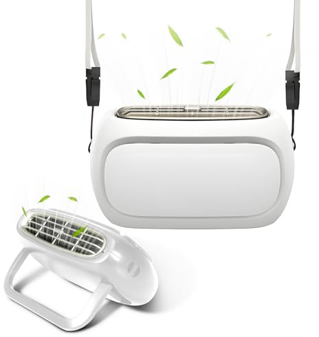 PiKaPiKaP Ventilatore Portatile Da Collo 3 in 1 Aggiornato, Mini Ventilatore Personale Portatile, Ventilatore Da Tavolo Ricaricabile Tramite USB a 4 Velocità Per Viaggi, Casa, Ufficio, Esterno