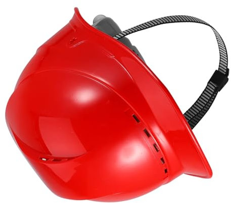 SHINEOFI Baustellenhelm Aus Schutzhelm Für Außenarbeiten Atmungsaktiver Helm Mit Verstellbarem Kinnriemen Schutzkappe Für Heimwerker Und Bauarbeiten