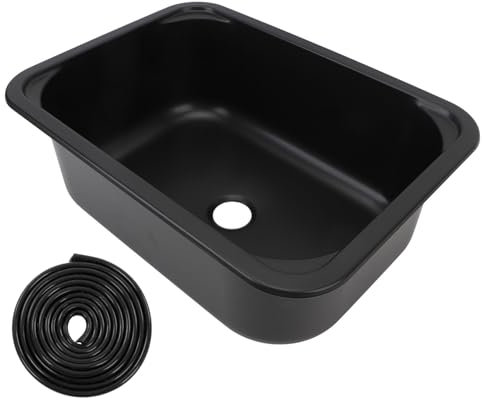 Ldafava RV Spüle Edelstahl 12 -l -Kapazität Einschalen Stange Küchenwaschbecken mit 40 mm Abflussloch für Wohnmobile Boote Caravans Wohnmobil