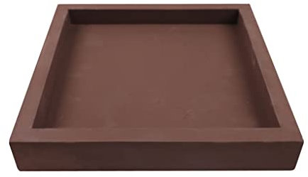 Square Clay Plant Stand & Saucer - Durable Outdoor Pot Base & Water Tray for Living Room, Garden & Home - Versatile Plant Pot Tray for All Houseplants
